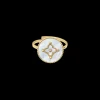 Bague Ajustable Femme TALLIA Acier Doré Nacre Blanche