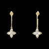 Boucles d'oreilles Créoles Femme RUBYA Acier Doré Nacre Blanche