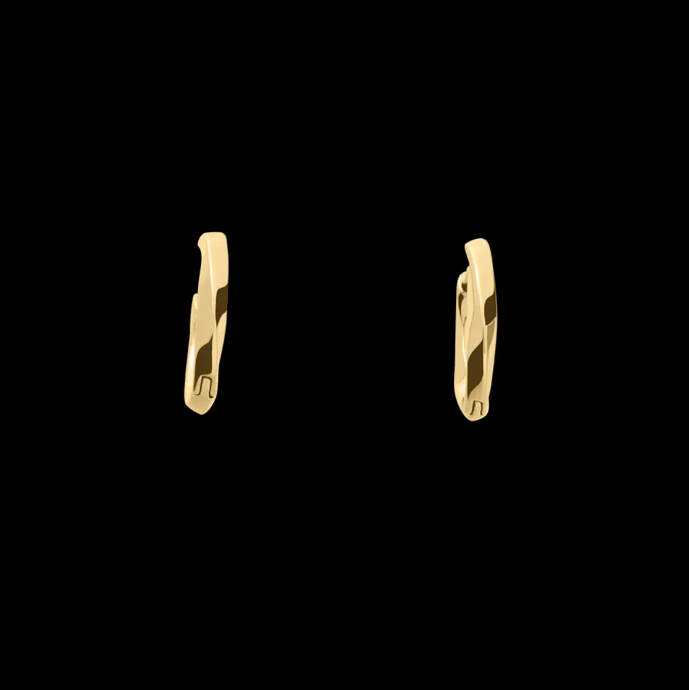 Boucles d'oreilles Créoles Femme ENTASIS Acier Doré