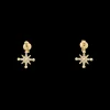 Boucles d'oreilles Puces Femme PERSEA Acier Doré Cristaux