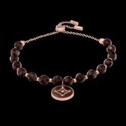 Bracelet Chaîne Femme TALLIA Acier Doré rose Nacre Brune