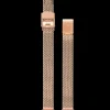 Bracelet Femme Acier milanais Doré-rose 10 MM