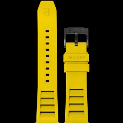 Bracelet Homme Caoutchouc FKM Jaune 22 MM Boucle Noir