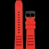 Bracelet Homme Caoutchouc FKM Rouge 22 MM Boucle Noir