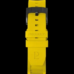 Bracelet Homme Caoutchouc FKM Jaune 22 MM Boucle Noir