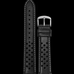 Bracelet Homme Cuir perforé Noir 20 MM