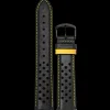 Bracelet Homme Cuir perforé Noir 22 MM