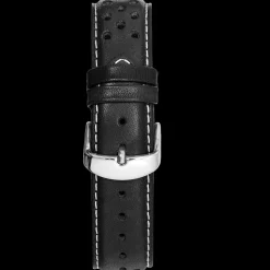Bracelet Homme Cuir perforé Noir 20 MM