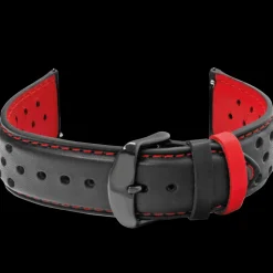 Bracelet Homme Cuir perforé Noir 22 MM