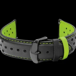 Bracelet Homme Cuir perforé Noir 22 MM