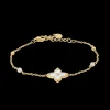 Bracelet Perles Femme RUBYA Acier Doré Nacre Blanche