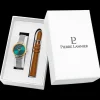 Coffret Femme CHOUQUETTE Cadran Vert Bracelet Cuir  Brun