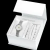 Coffret Femme CHOUQUETTE Cadran Argenté Bracelet Acier milanais  Argenté