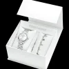 Coffret Femme GALIERA Argenté Cadran Argenté Bracelet Acier Argenté 14 MM