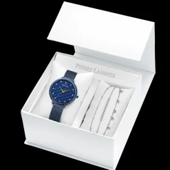 Coffret Femme GRACE Cadran Bleu Bracelet Acier milanais Bleu