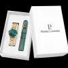 Coffret Femme MULTIPLES Cadran Vert Bracelet Cuir  Vert