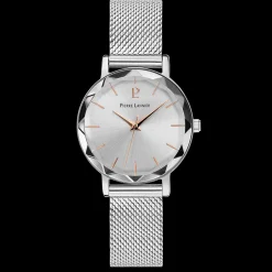 Coffret Femme MULTIPLES Cadran Argenté Bracelet Cuir Rose