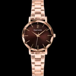 Coffret Femme MULTIPLES Doré-rose Cadran Chocolat Bracelet Acier Doré-rose 14 MM