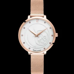 Coffret Femme RCS Cadran Blanc Bracelet Cuir Bleu