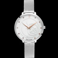 Coffret Femme RCS Cadran Blanc Bracelet Cuir Brun