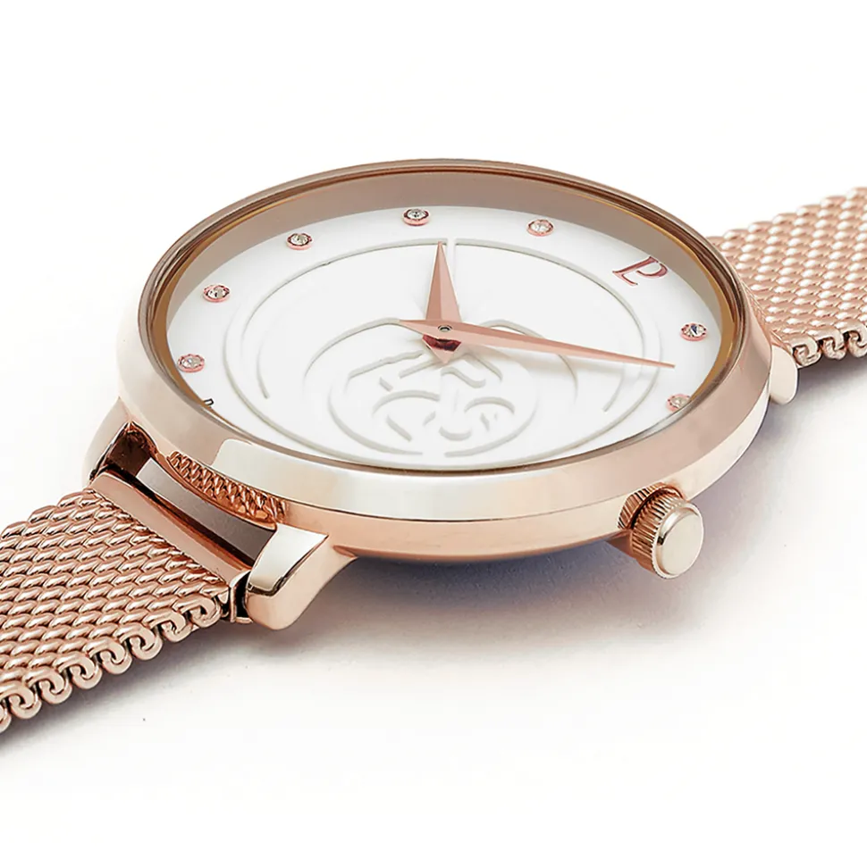 Coffret Femme RCS Cadran Blanc Bracelet Cuir Bleu