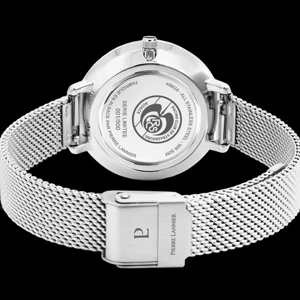 Coffret Femme RCS Cadran Blanc Bracelet Cuir Brun