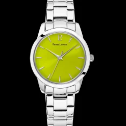Coffret Femme ROXANE Cadran Vert Bracelet Acier Argenté