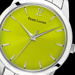 Coffret Femme ROXANE Cadran Vert Bracelet Acier Argenté