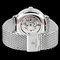 Coffret Homme AUTOMATIC Cadran Bleu Bracelet Acier milanais Argenté