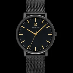 Coffret Homme ESSENTIAL Cadran Noir Bracelet Cuir  Brun