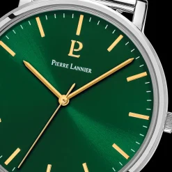 Coffret Homme ESSENTIAL Cadran Vert Bracelet Cuir  Brun