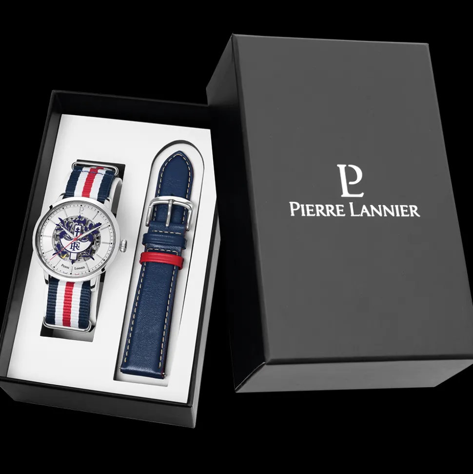 Coffret Homme ÉLYSÉE Argenté Cadran Argenté Bracelet Nylon Multicolore 20 MM