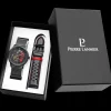 Coffret Homme PADDOCK Cadran Noir Bracelet Acier milanais Noir