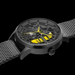 Coffret Homme PADDOCK Cadran Noir Bracelet Cuir  Noir