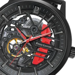 Coffret Homme PADDOCK Noir Cadran Noir Bracelet Acier milanais Noir 22 MM