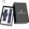 Coffret Mixte Robin Leon ESSENTIAL Bleu Cadran Bleu Bracelet Cuir Bleu 20 MM