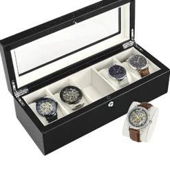 Coffret Rangement Noir 5 Montres