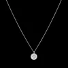 Collier Chaîne Femme TALLIA Acier Argenté Nacre Blanche