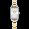Montre Femme ARIANE Cadran Argenté Bracelet Acier Bicolore