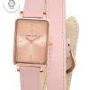 Montre Femme ARIANE Cadran Doré rose Bracelet Cuir  Rose