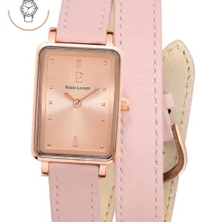 Montre Femme ARIANE Cadran Doré rose Bracelet Cuir  Rose