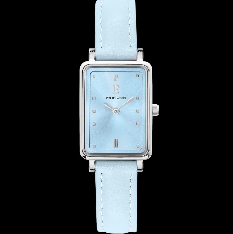 Montre Femme ARIANE Cadran Bleu Bracelet Cuir Bleu
