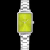 Montre Femme ARIANE Cadran Vert Bracelet Acier  Argenté