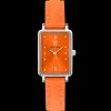 Montre Femme ARIANE Cadran Orange Bracelet Cuir  Orange