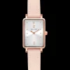Montre Femme ARIANE Cadran Argenté Bracelet Cuir Rose