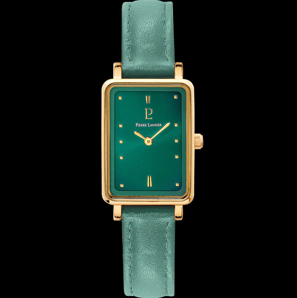 Montre Femme ARIANE Cadran Vert Bracelet Cuir Vert