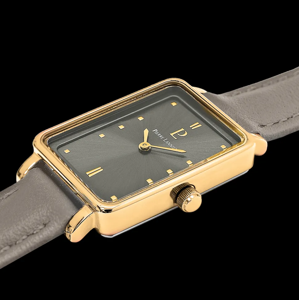 Montre Femme ARIANE Cadran Gris Bracelet Cuir Gris