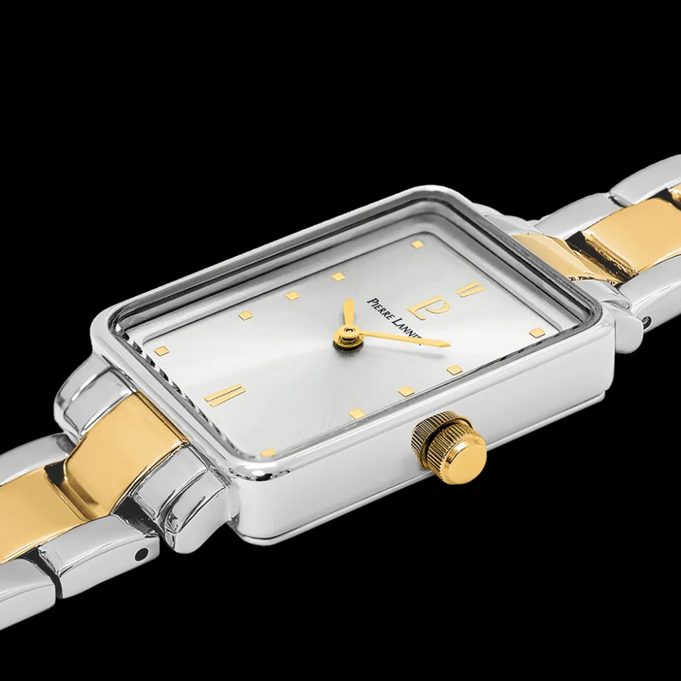 Montre Femme ARIANE Cadran Argenté Bracelet Acier Bicolore