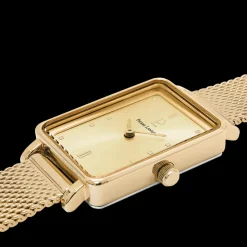 Montre Femme ARIANE Cadran Doré Bracelet Acier milanais Doré