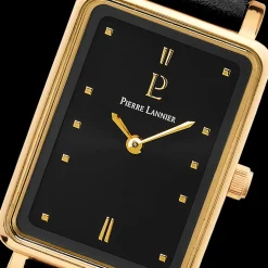 Montre Femme ARIANE Cadran Noir Bracelet Cuir Noir